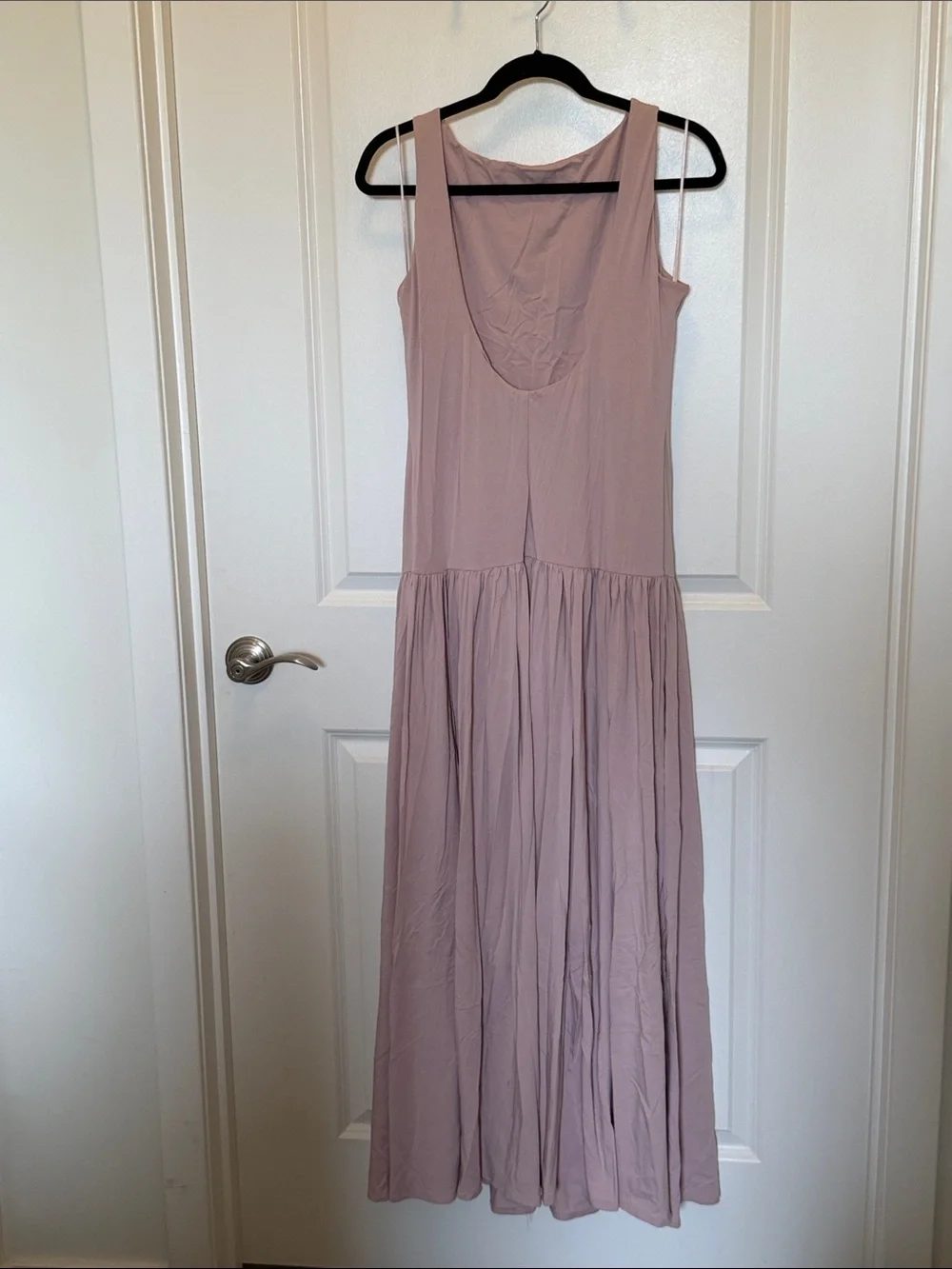 Abercrombie and Fitch drop waist open back lavender Modal Collection maxi dress